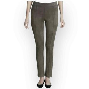 Andrew Marc Women’s Super Soft Faux Suede Pants - Taupe Sand Brown - 325S